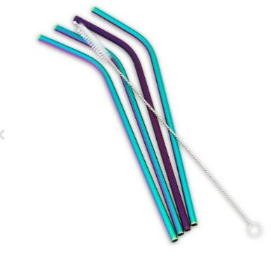 Iridescent Steel Straw