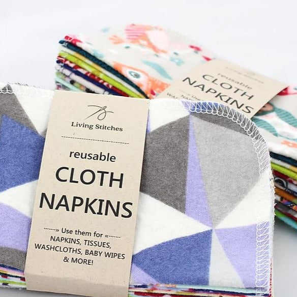 Re Useable Wipes- Cloth Napkins -  MIxed