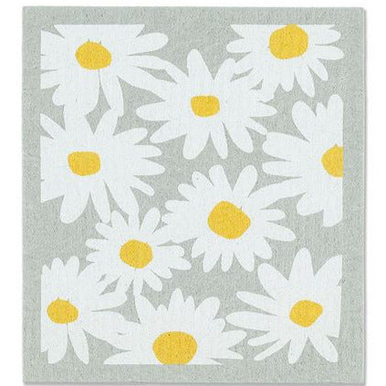 Swedish Dish Cloth Daisies and Stripes - Set of 2