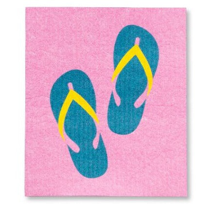 Flip Flops Swedish Dishcloth Set of 2