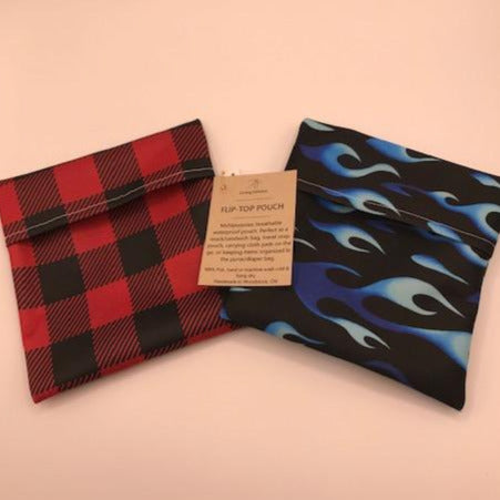 Flip Top Leak Resistant Pouches