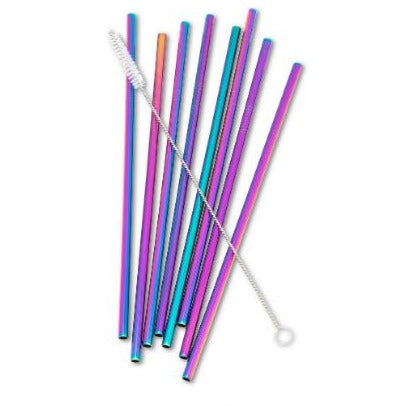 Iridescent Steel Straw
