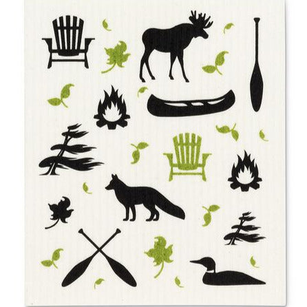 Swedish Dish Cloth Chair and Icon Set of 2