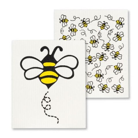 All Over Bees Swedish Dishcloth Set of 2