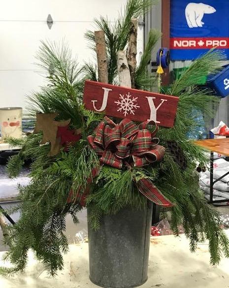 Christmas Porch Bucket Arrangement Workshop  Dec. 6 7-9pm