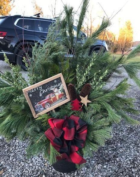 Christmas Porch Bucket Arrangement Workshop Nov 22 7-9pm