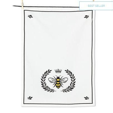 Bee in Crest Tea Towel