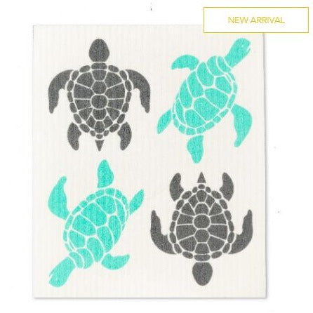 Sea Turtles Swedish Dishcloth Set of 2