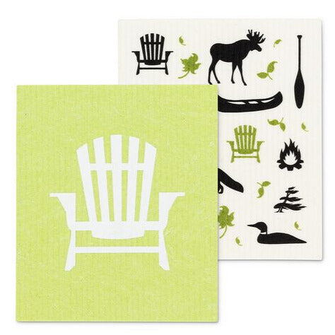 Swedish Dish Cloth Chair and Icon Set of 2