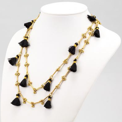 Athena Necklace with Clusters and Tassels