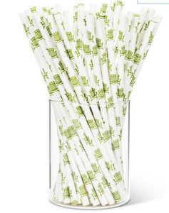 Eco-Friendly Fun Paper Straws - 100 Pieces