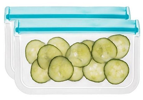 Re Zip Lay-flat Snack Leakproof Re Usable Storage Bags 2-pack