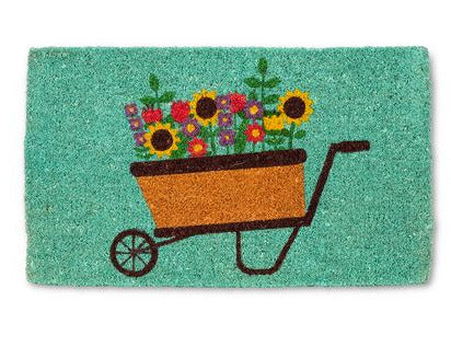 Flower Wheelbarrow Doormat